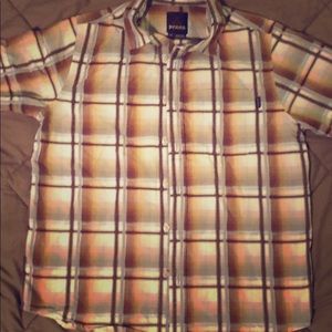 Prana SS Plaid shirt
